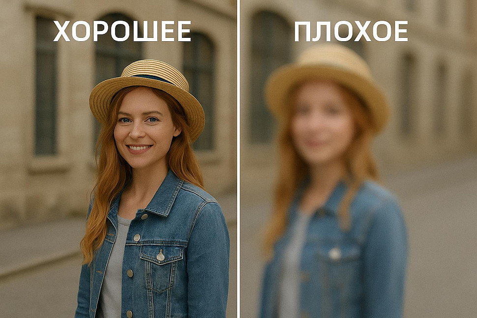 Пример хорошего фото и плохого Пример хорошего фотографии и плохой