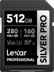 Карта памяти Lexar SDXC 512GB Professional Silver Pro UHS-II U3 V60 280/160 MB/s в Москве