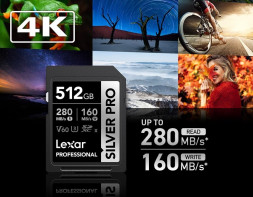 Карта памяти Lexar SDXC 512GB Professional Silver Pro UHS-II U3 V60 280/160 MB/s в Москве