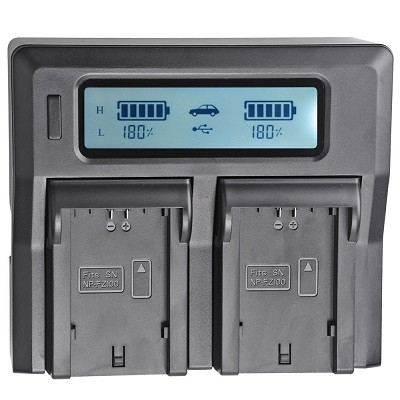 Двойное зарядное у-во BC-Q2 с инфо индикатором для Sony FZ100 + usb Charger