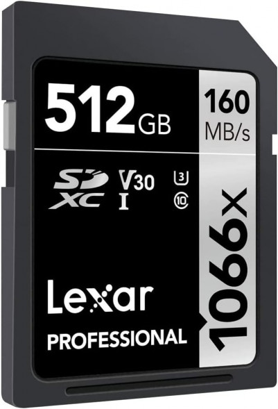 Карта памяти Lexar SDXC 512GB Professional 1066x U3 V30 160Mb/s