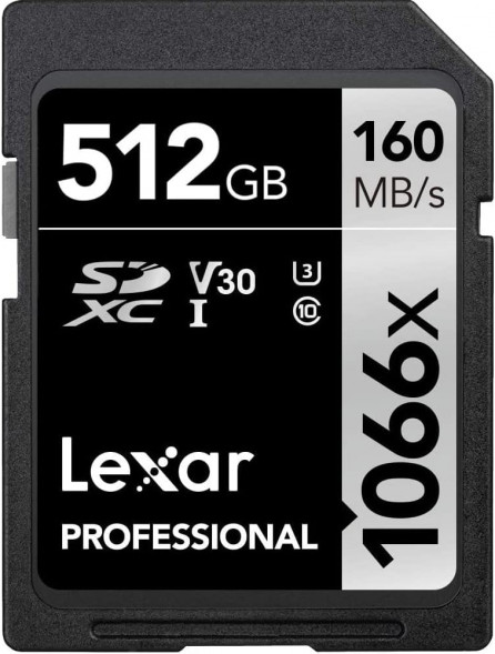 Карта памяти Lexar SDXC 512GB Professional 1066x U3 V30 160Mb/s