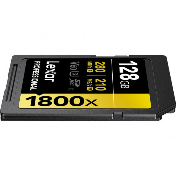 Карта памяти Lexar SDXC 128GB Professional Gold 1800x UHS-II 280/210 MB/s