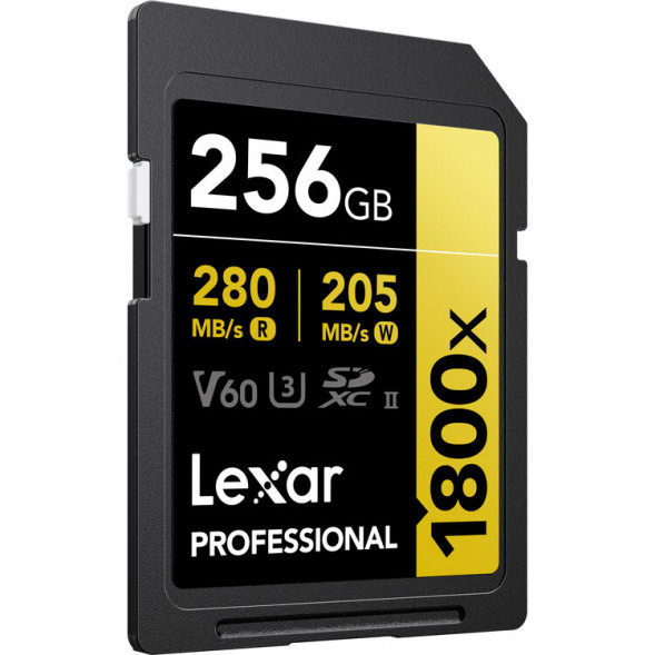 Карта памяти Lexar SDXC 256GB Professional Gold 1800x UHS-II 280/205 MB/s