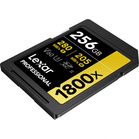 Карта памяти Lexar SDXC 256GB Professional Gold 1800x UHS-II 280/205 MB/s