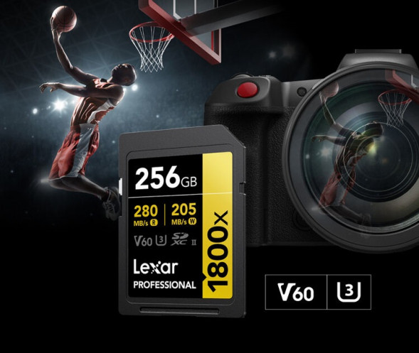 Карта памяти Lexar SDXC 256GB Professional Gold 1800x UHS-II 280/205 MB/s