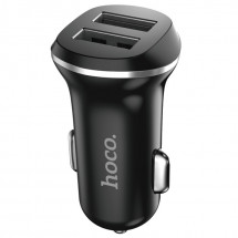 Автомобильное зарядное устройство Hoco Z1 2 USB 2.1A Black в Москве