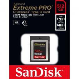Карта памяти Sandisk Extreme Pro CFExpress Type B 512Gb 1700/1400 Mb/s (SDCFE-512G-GN4NN) в Москве