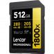 Карта памяти Lexar SDXC 512GB Professional Gold 1800x UHS-II 280/205 MB/s