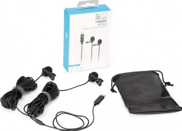 Двойной петличный микрофон с USB Type-C Boya BY-M3D