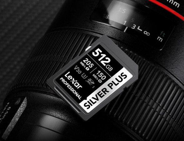 Карта памяти Lexar SDXC 512GB Professional Silver Plus V30 U3 205/150Mb/s (LSDSIPL512G-BNNNG)
