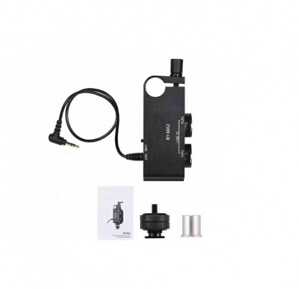 Универсальный двухканальный аудио микшер Boya BY-MA2