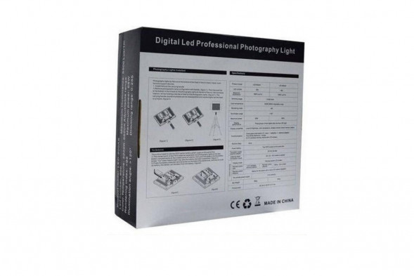 Накамерный свет Professional Video Light LED-600AS (3200K-5600K, 35W, 3600Lux/1m) Сетевой адаптер,пулт,чехол и ручки