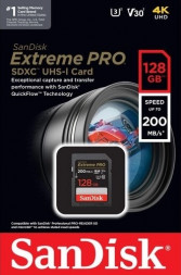 Карта памяти SanDisk Extreme Pro 128GB SDXC UHS-I Class 3 V30 200 MB/s в Москве