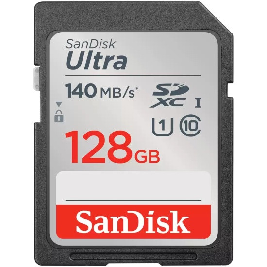 Карта памяти SanDisk Ultra 128GB SDXC UHS-I 140MB/s 