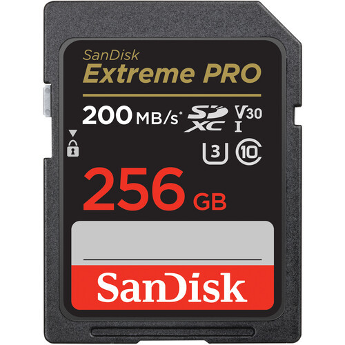 Карта памяти SanDisk Extreme Pro 256GB SDXC UHS-I Class 10 V30 200 MB/s