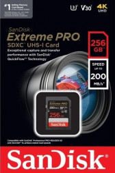 Карта памяти SanDisk Extreme Pro 256GB SDXC UHS-I Class 10 V30 200 MB/s в Москве