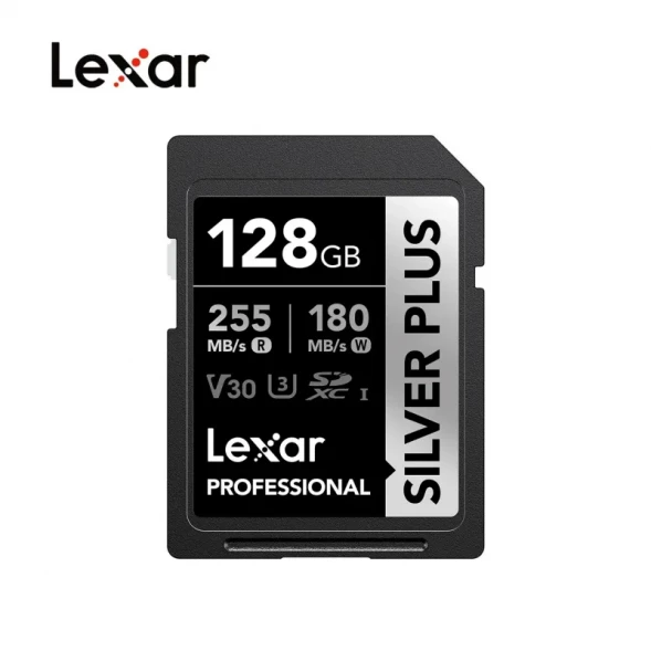 Карта памяти Lexar SDXC 128GB Professional Silver Plus V30 U3 255/180MB/s (LSDSIPL128G-BNNNG)