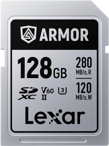 Карта памяти Lexar SDXC 128GB Armor Silver Pro U3 V60 280/120 MB/s [LSDAMSP128G-RNNNG]