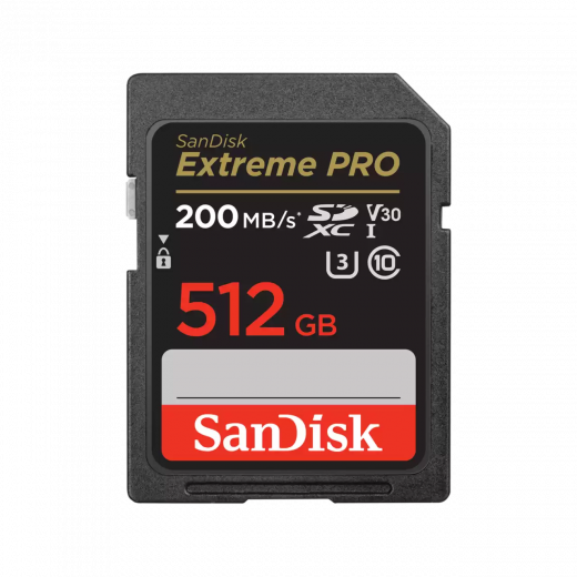 Карта памяти SanDisk Extreme Pro 512GB SDXC UHS-I Class 3 V30 200 MB/s — 