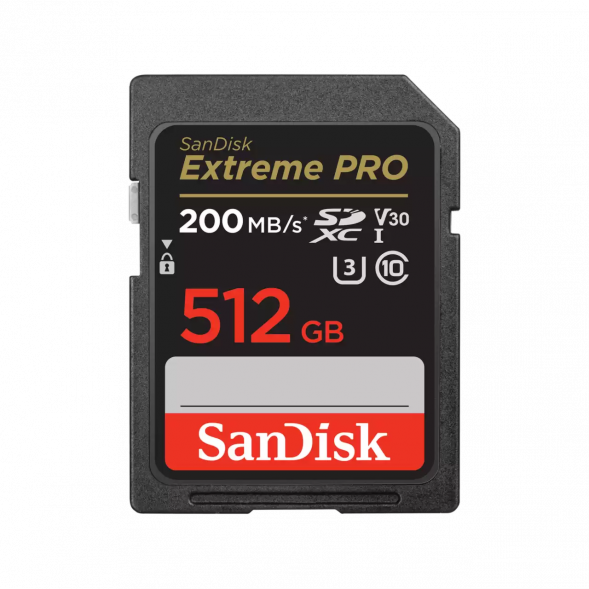 Карта памяти SanDisk Extreme Pro 512GB SDXC UHS-I Class 3 V30 200 MB/s