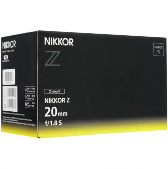 Объектив Nikon 20mm f/1.8S Nikkor Z