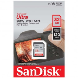 Карта памяти SanDisk Ultra 32GB SDHC 120MB/s [SDSDUNC-032G-GN6IN] в Москве