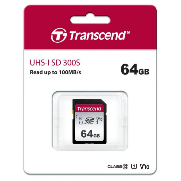Карта памяти Transcend SDXC 64 Gb  UHS-I U3 100 MB/s