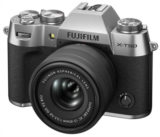 Фотоаппарат беззеркальный Fujifilm X-T50 Kit XF 15-45mm f/2.8-4.8 Silver — 