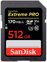 Карта памяти SanDisk Extreme Pro 512GB SDXC UHS Class 3 V30 170MB/s  в Москве