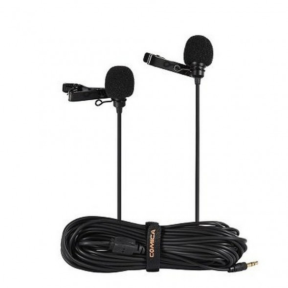 Петличный микрофон двойной Comica CVM-D02R (6.0м)
