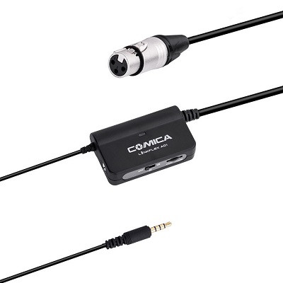 Предусилитель Comica LinkFlex AD1 XLR-3.5mm аудио адаптер для обоих смартфон Камера в