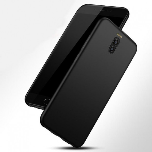 Накладка силиконовая черная матовая для Meizu M6 Note