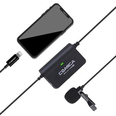 Петличный микрофон CoMica CVM-SIG.LAV V05 MI предусилитель с LIGHTING для Apple