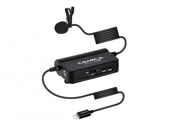 Петличный микрофон CoMica CVM-SIG.LAV V05 MI предусилитель с LIGHTING для Apple
