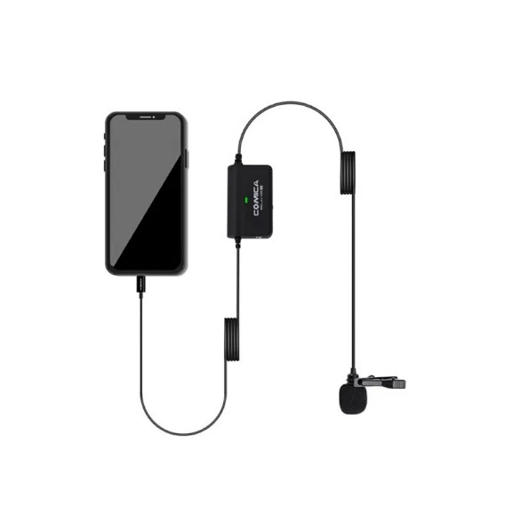 Петличный микрофон CoMica CVM-SIG.LAV V05 MI предусилитель с LIGHTING для Apple