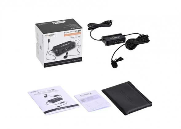 Петличный микрофон CoMica CVM-SIG.LAV V05 MI предусилитель с LIGHTING для Apple
