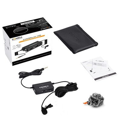 Петличный микрофон CoMica CVM-SIG.LAV V05 предусилитель для камеры и смартфонов