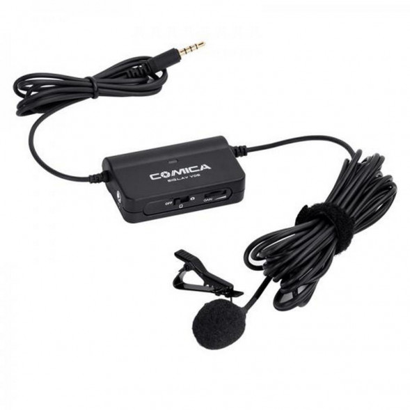Петличный микрофон CoMica CVM-SIG.LAV V05 предусилитель для камеры и смартфонов