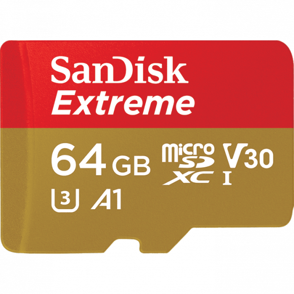 Карта памяти Sandisk Extreme micro SDXC 64GB Class 10 UHS-I U3 V30 A1 100/60 MB/s 677x