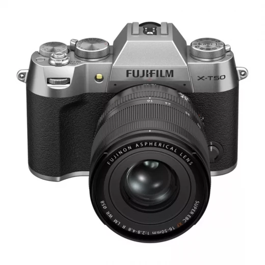 Фотоаппарат беззеркальный Fujifilm X-T50 Kit XF 16-50mm f/2.8-4.8 Silver — 