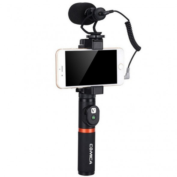 Микрофон для смартфона CoMica CVM-VM10-K3 с рукояткой и пультом