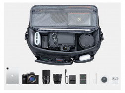 Сумка для фотокамер K&F Concept KF13.142 Sling Bag 10L Urban Wander черная в Москве