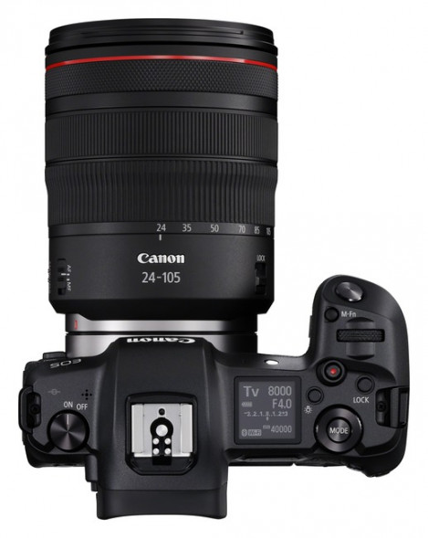 Фотоаппарат беззеркальный Canon EOS R Kit RF 24-105mm F4L IS USM + Adapter EF-EOS R, черный