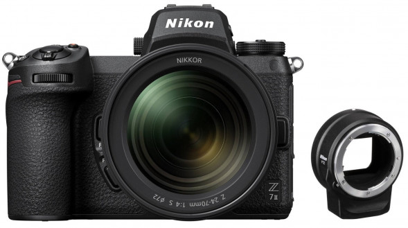 Фотоаппарат беззеркальный Nikon Z7II Kit Nikkor Z 24-70mm f/4S+adapter FTZ, черный