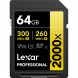 Карта памяти Lexar SDXC 64GB Professional 2000x UHS-II U3 V90 300/260 MB/s