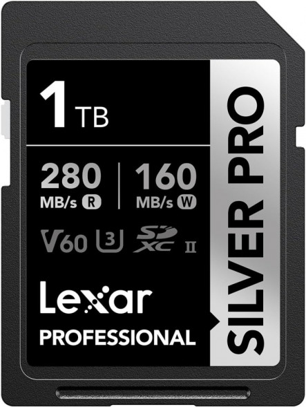 Карта памяти Lexar SDXC 1TB Professional Silver PRO UHS-II U3 V60 4K 280/160 MB/s