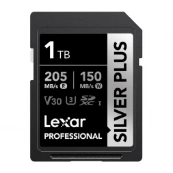 Карта памяти Lexar SDXC 1TB Professional Silver PLUS UHS-I R/W 205/150MB/s C10 (LSDSIPL001T-BNNNG) в Москве