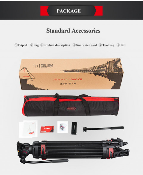 Профессиональный штатив Miliboo MTT609A Pro с MYT803