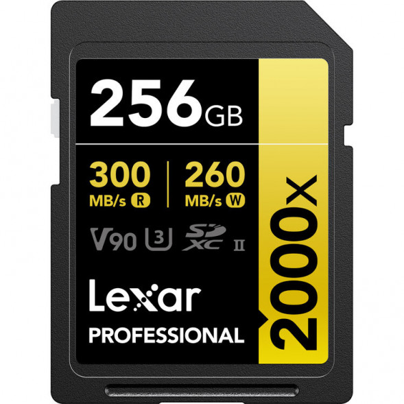 Карта памяти Lexar SDXC 256GB Professional 2000x UHS-II U3 V90 300/260 MB/s